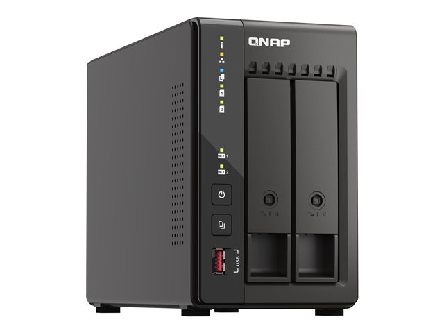 QNAP TS-253E-8G 2-Bay NAS (Intel Celeron J6412, 8 GB RAM, 2,5GbE, M.2, QTS 5.0.0)